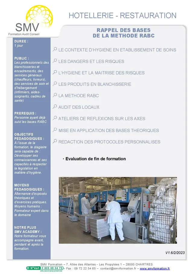 Fiche programme de la formation Rappel des bases RABC 1 jour : durée, public, prérequis, objectifs pédagogiques et contenu