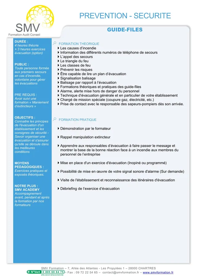 Fiche programme de la formation Guide Files : durée, public, prérequis, objectifs pédagogiques et contenu